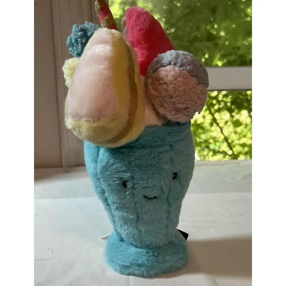 FAO Schwarz Milkshake Plush Blue Stuffed Toy Macaron Heart 2022 MerchSource